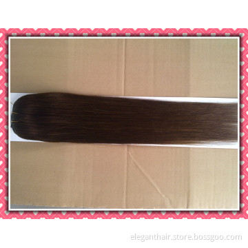 Factory Price 100% Human Hair Weave Real Remy Hair Extension Clip-in Hair Extensions Straight 18" Color#6, 8PCS /Set